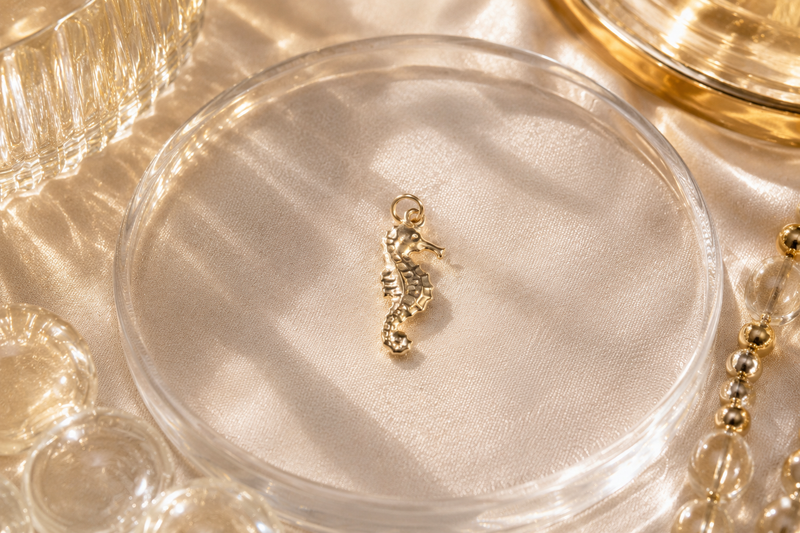 Cargue la imagen en el visor de la galería, Sheldon - Seahorse Charm 18K Gold PVD
