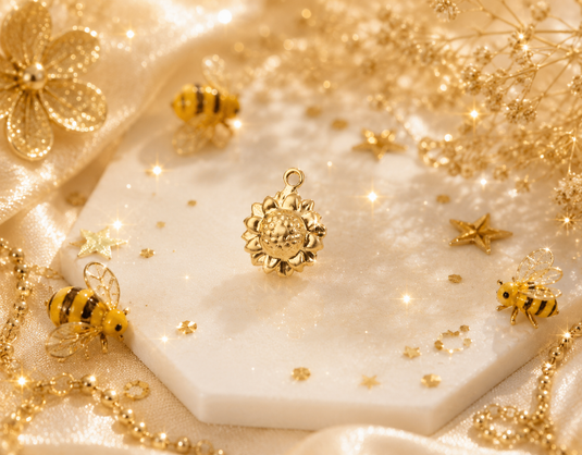 Sunflower Charm - 14K Gold Filled (Yellow)