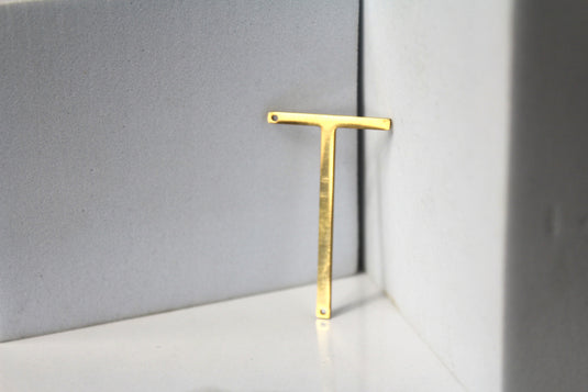 Large Letter Charms - Gold Plated