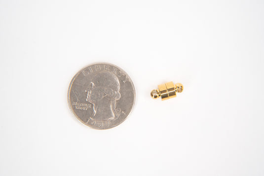 5.5mm Magnetic Clasp - 18K Gold PVD Stainless Steel (Gold)