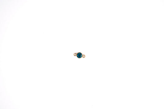 3mm 18K Gold PVD Stainless Steel Birthstone Connector
