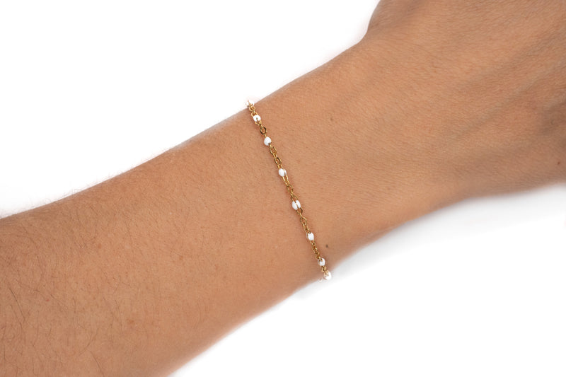 Load image into Gallery viewer, Snow - 18K Gold PVD Stainless Steel (White)
