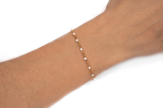 Snow - 18K Gold PVD Stainless Steel (White)