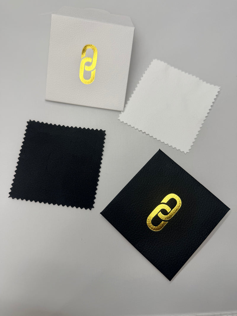 Load image into Gallery viewer, LINKED Microfiber Cleaning Cloth (Black)
