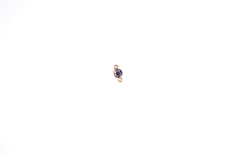 Load image into Gallery viewer, 3mm 18K Gold PVD Stainless Steel Birthstone Connector
