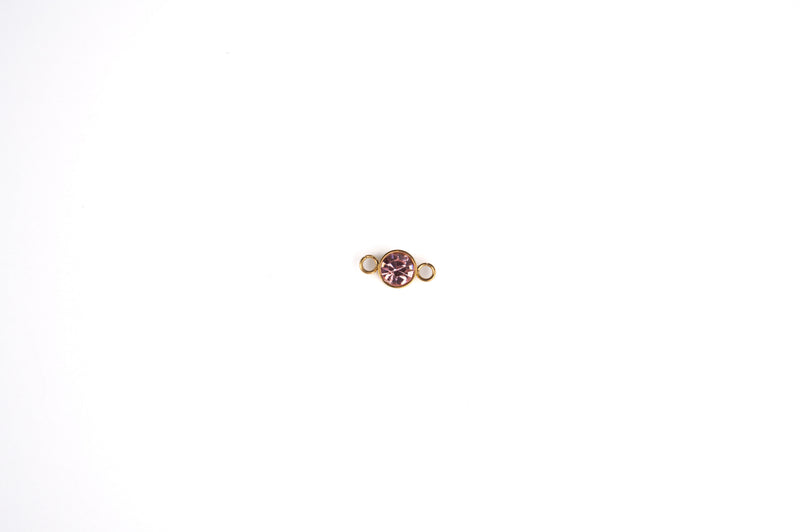 Load image into Gallery viewer, 3mm 18K Gold PVD Stainless Steel Birthstone Connector
