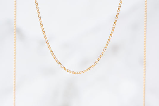 Yellow Gold  Gold Filled  Gold Chain  Curb LInk Chain  curb