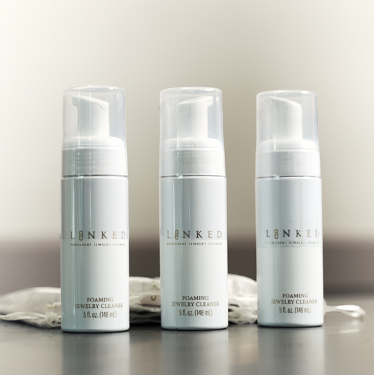 LINKED Permanent Jewelry Training Foaming Jewelry Cleaner - 5 Pack