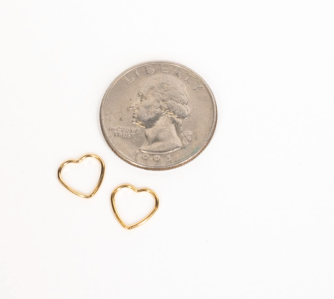 Cargue la imagen en el visor de la galería, Small Heart Connector - 14K Gold Filled

