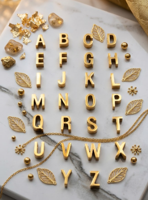 Cargue la imagen en el visor de la galería, Dije de letra sencilla - Chapado en oro de 14 quilates (amarillo)
