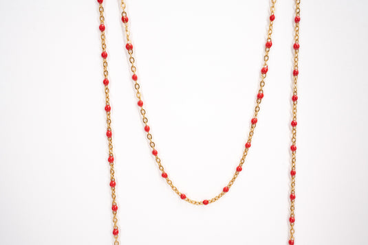 Shannon - 18K Gold PVD Stainless Steel (Red)