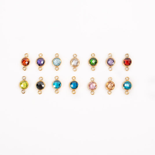 4mm CZ Birthstone Connecters - 14K Gold Filled