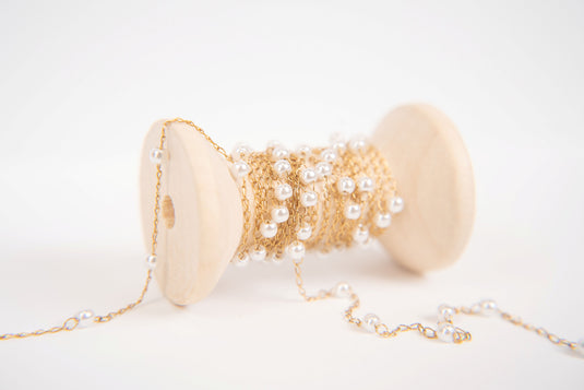 Clutch - Faux Pearl 18K Gold PVD