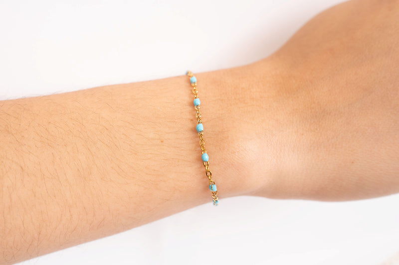 Cargue la imagen en el visor de la galería, Reef - 18K Gold PVD Turquoise
