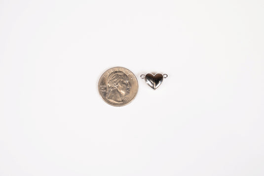 Heart Magnetic Clasp - 18K Gold PVD (Silver)